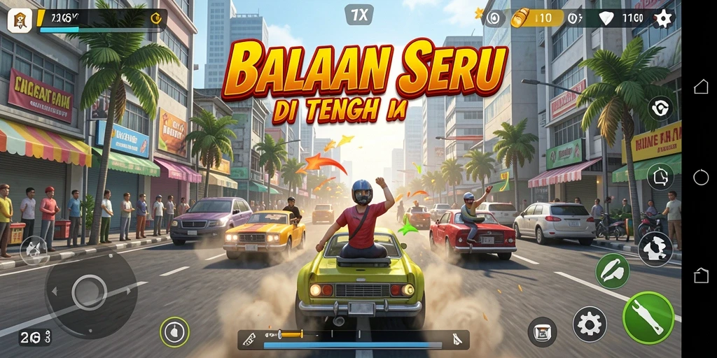Screenshot utama 116X menampilkan balapan cepat dan seru.