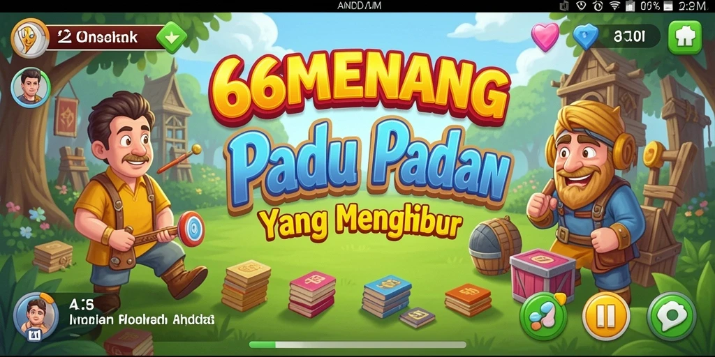 Tampilan seru gameplay 66MENANG dalam aksi match-3.