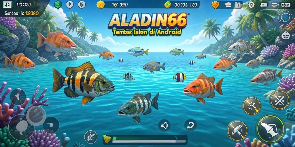 Tampilan menarik dari gameplay Tembak Ikan di ALADIN66.