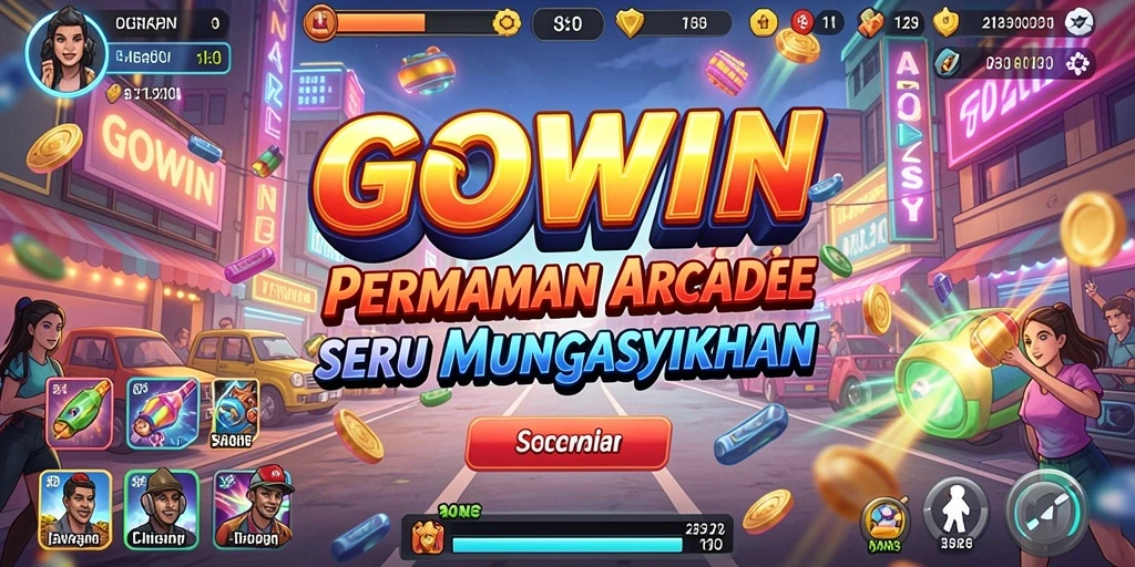 Tampilan seru dari gameplay Arcade GOWIN yang mengasyikkan.