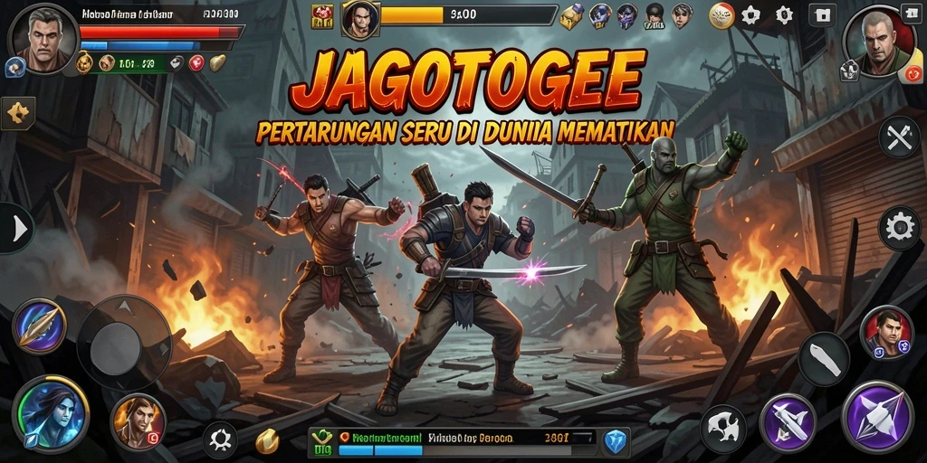 Screenshot JAGOTOGEL menampilkan aksi pertarungan yang mendebarkan dan dramatis.