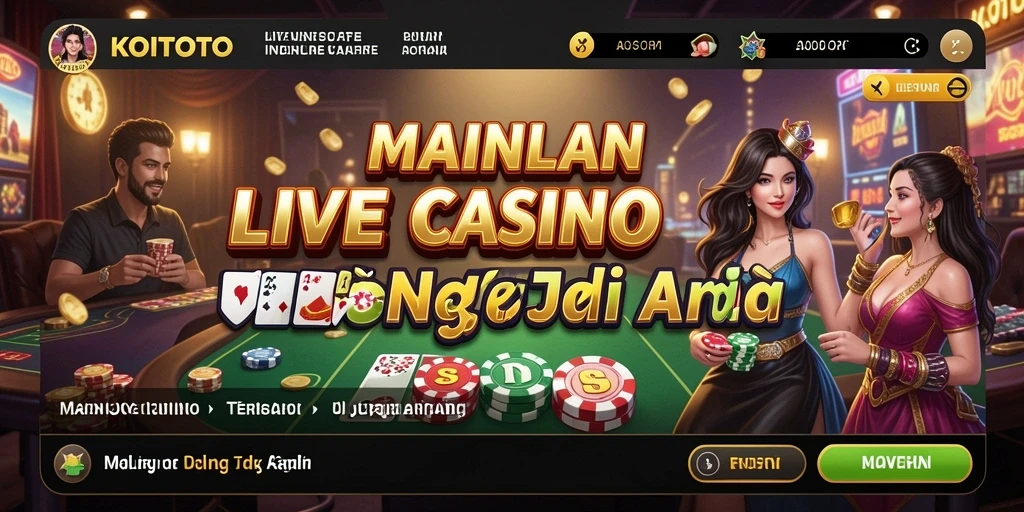 Gameplay Live Casino yang mendebarkan dan penuh interaksi.