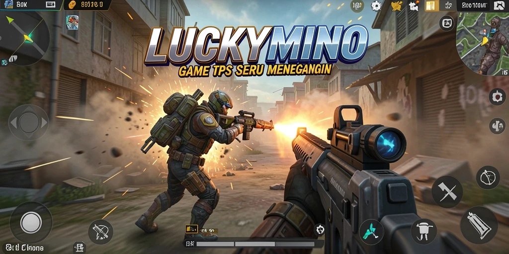 Tampilan gameplay menegangkan LUCKYMINO dengan aksi seru dan grafis memukau.