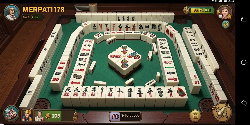Tampilan gameplay seru di MERPATI178 dengan grafis Mahjong yang menarik.