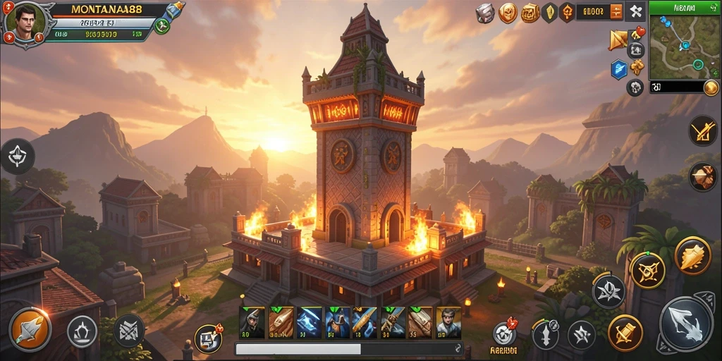 Gameplay MONTANA88 yang seru dalam Tower Defense.