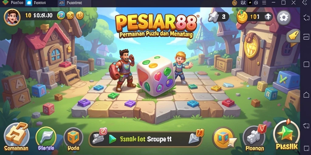 Screenshot PESIAR88 menampilkan gameplay Puzzle yang menarik.