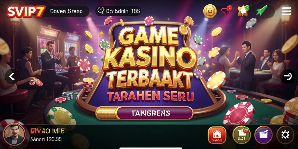 Tampilan gameplay seru di SVIP7 dengan berbagai permainan Kasino.