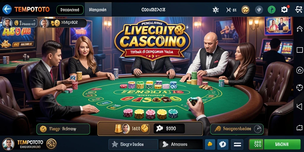 Tampilan gameplay LIVE Casino yang menarik di TEMPOTOTO.