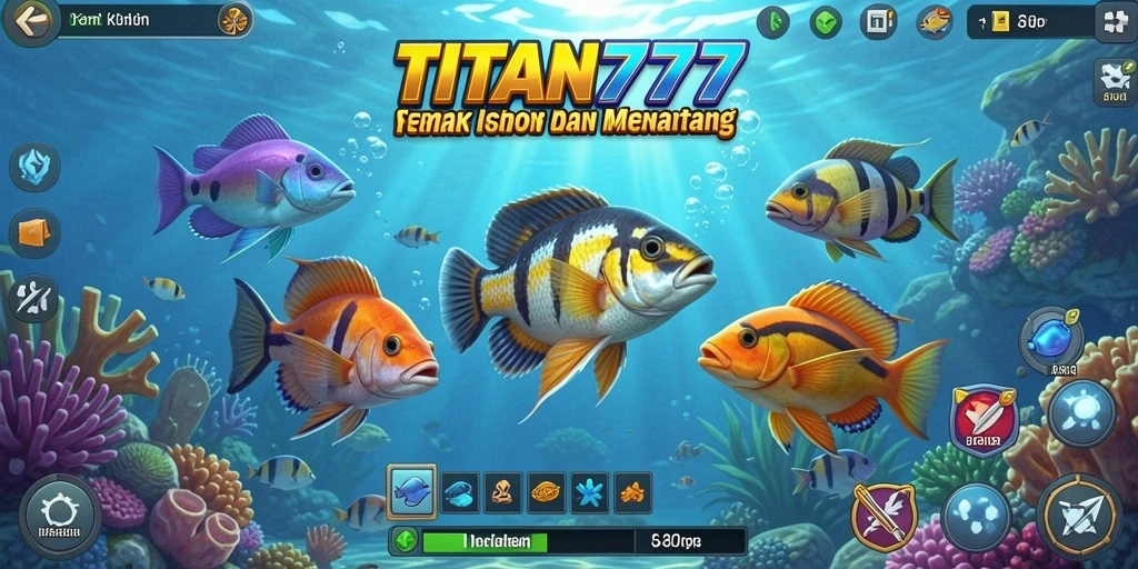 Tampilan gameplay seru saat menembak ikan di TITAN777.