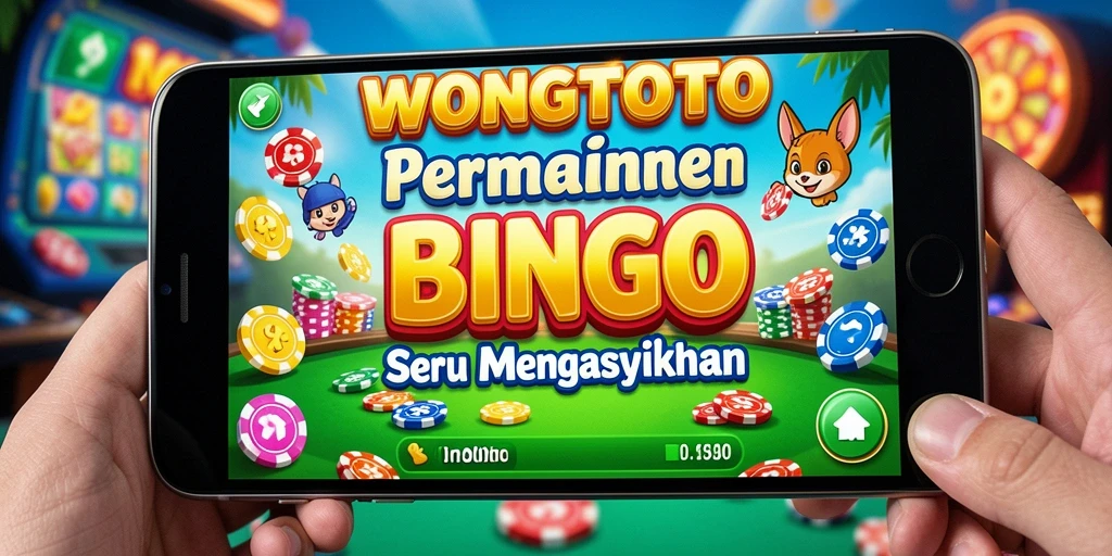 Screenshot permainan Bingo WONGTOTO dengan gameplay yang penuh warna.